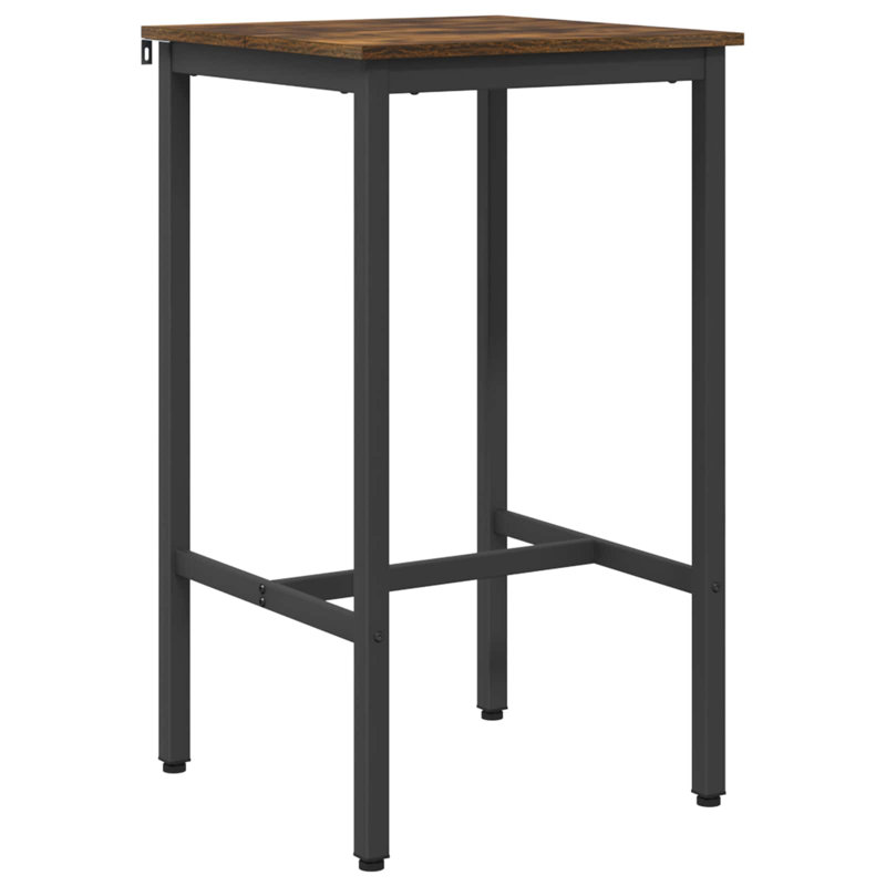 Dining Table, 90cm H x 52cm W x 52cm D, Black / Smoked Oak