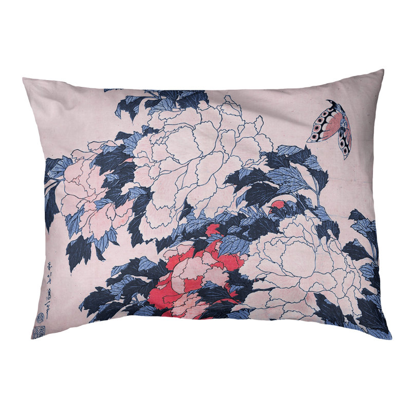 Coussin Burkart, L 42 po x l 52 po, Rose / Bleu / Noir
