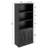 Camaria 59.4" H x 23.6" W 5-Tier 2-Door Finished Back Manufactured Wood Bookcase with Barn Doors-1489763110