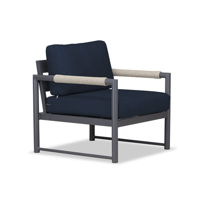 Méridienne pour l'extérieur Obaida, Spectre indigo Sunbrella®, Gris ardoise