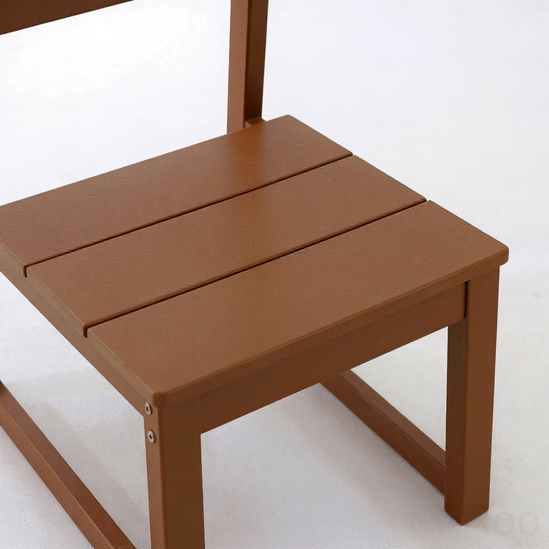 Outdoor Garden Chair, Modernist Design With Backrest, Brown