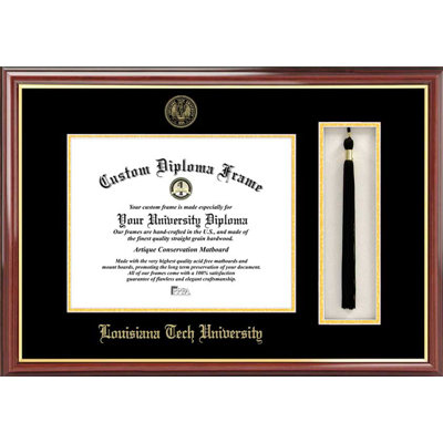 Evyonne Brown Wood Embossed Shadow Box Picture Frame with Mat