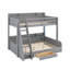 Twin Over Full Bunk Bed With Charging Station And A Drawer-1295758608