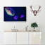 Neon Jellyfish In Abstract - Wrapped Canvas-55308177