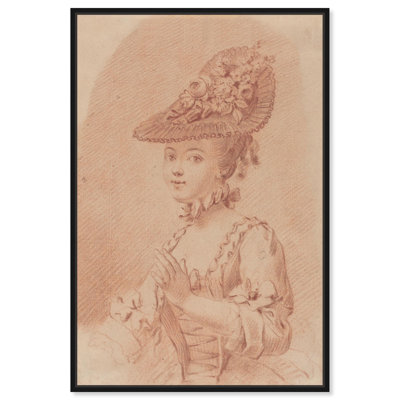 Art Remedy Classic Portraits Canvas Flowered Hat