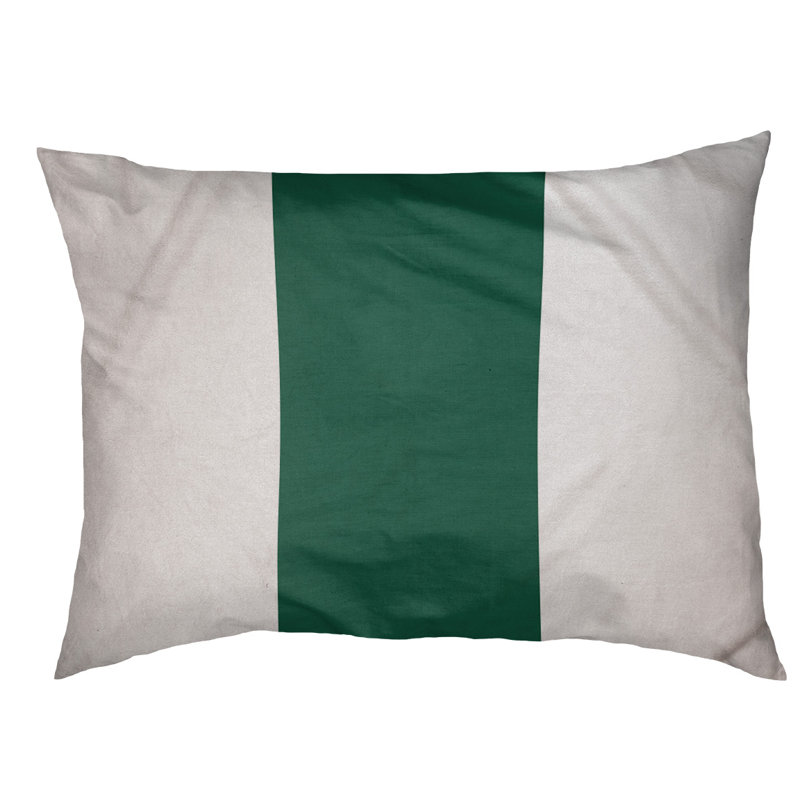 Coussin de lit pour chien Cincinnati, Grand (l 50 po x P 40 po x H 7 po), Blanc / Vert foncé