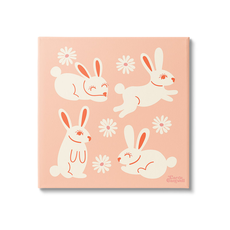 «Minimal Rabbits» par Carrie Cantwell, H 30 po x l 30 po