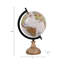Globe décoratif Koregan avec base en bois pour la décoration intérieure - Sculpture moderne pour les salles d'étude, le salon ou les tablettes - 12 po
