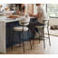 Upholstered Counter Stool with Metal Frame-294689689