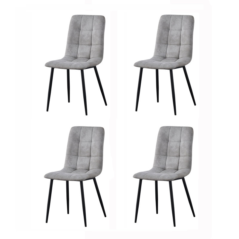 Aliauna Upholstered Side Chair, Light Grey