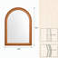 Miroir mural 20 po x 30 po avec cadre en bois massif perlé-614022512