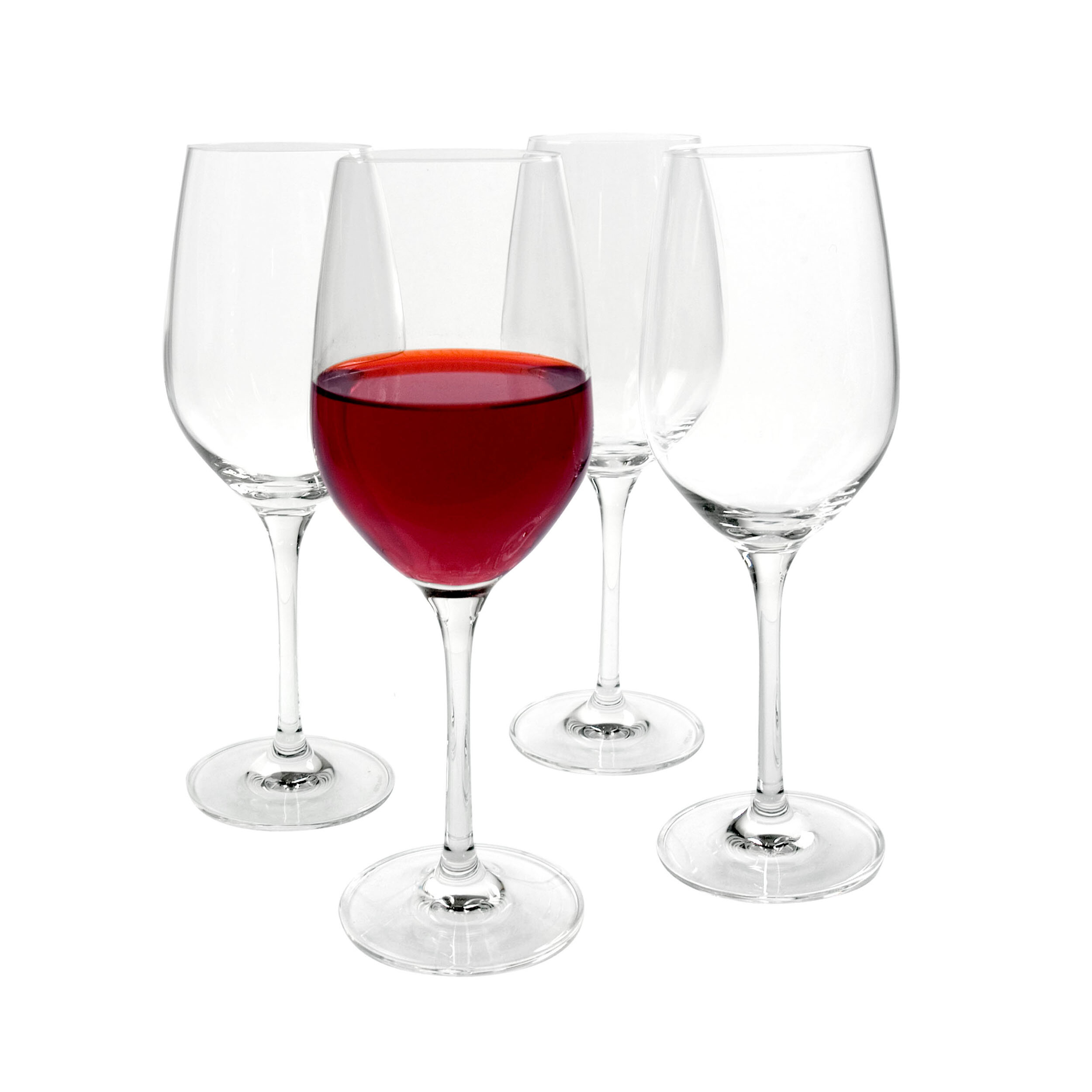 Charlton Home® Sanya 13oz. Handmade Crystal Wine Glass Set | Wayfair