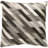 Lycaon Striped Leather/Suede Reversible Throw Pillow-523461007