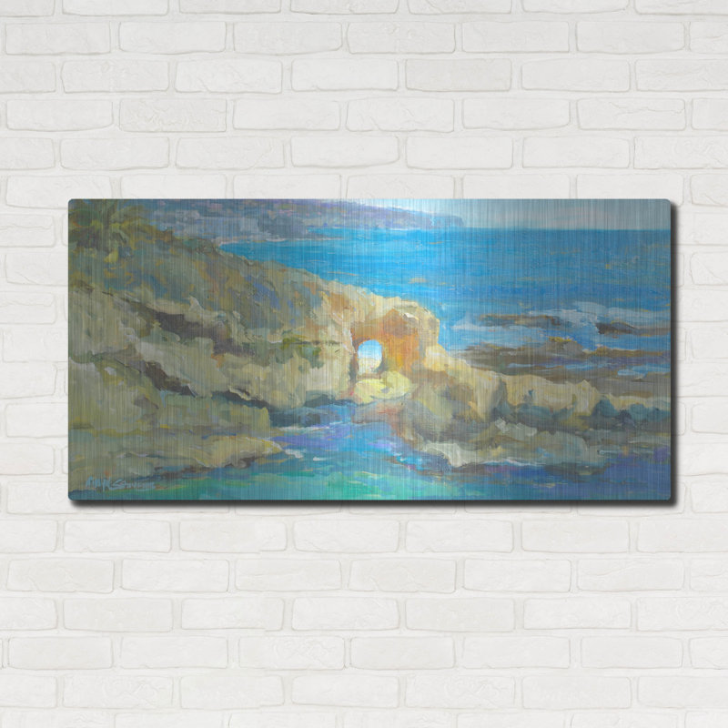  «Coastal Gateway» par Allayn Stevens, art mural en métal, 48 po x 24 po, H 24 po x l 48 po
