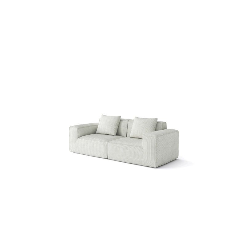 Modular Sofa Can Be Converted Into An Oversized Sofa Bed Free Conversion Sofa Set Flexible Configuration, Soft Corduroy Cloud Velvet Fabric Two Person Combination
