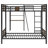 L-Shaped Twin Over Twin Bunk Bed With Twin Size Loft Bed With Desk And Shelf ,Brown