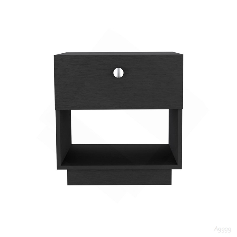 Paris 1 Drawer Nightstand, Open Lower Shelf