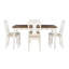 Io 5 Piece Two Toned Wood and Upholstered Dining Set-427092443