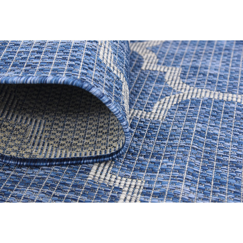 Suffolk Blue Indoor/Outdoor Area Rug, Rectangle 2' x 3'1"