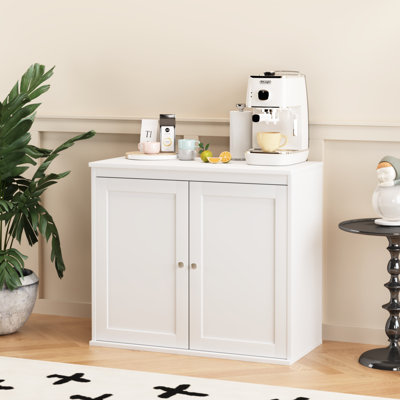 Versatile Modern Kitchen Storage Cabinet With Double Doors And Adjustable Shelves, Perfect For Dining Room, Living Room, Or Entryway