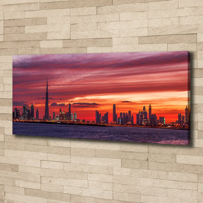 Sunset Dubai - No Frame Print on Canvas