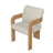 Demars Modern Rustic Upholstered Dining Chairs With Curved Arms-114906741-114906739