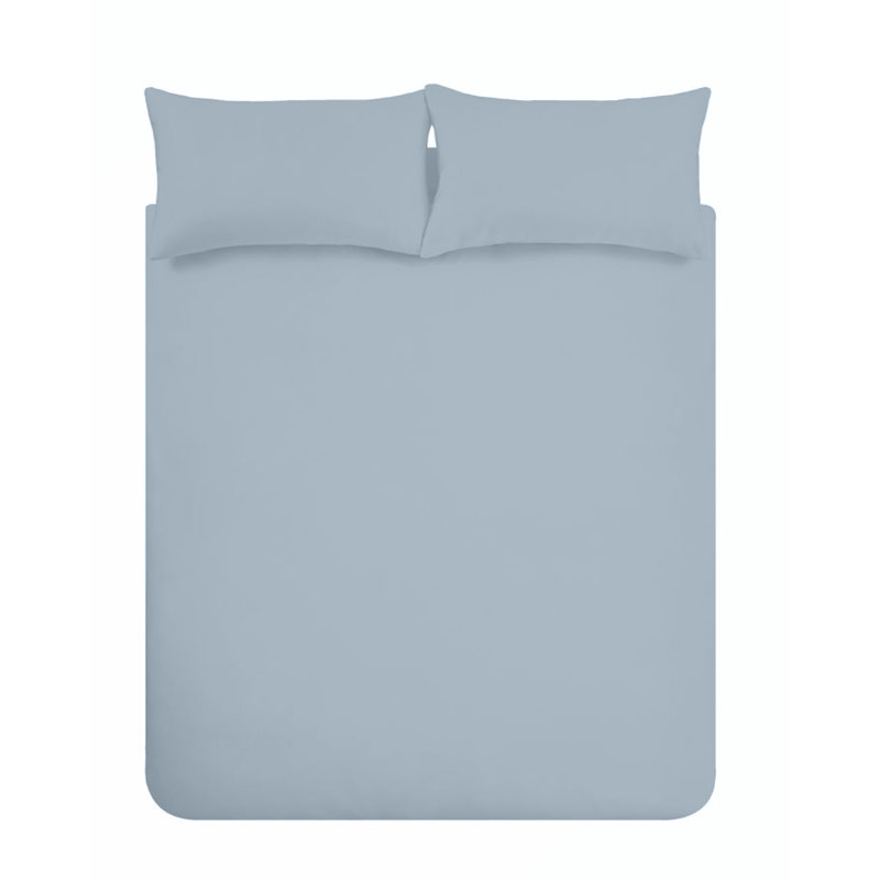 Brushed Cotton Duvet Cover Set, 200 x 200cm Duvet Cover + 2 Standard Pillowcases, Blue
