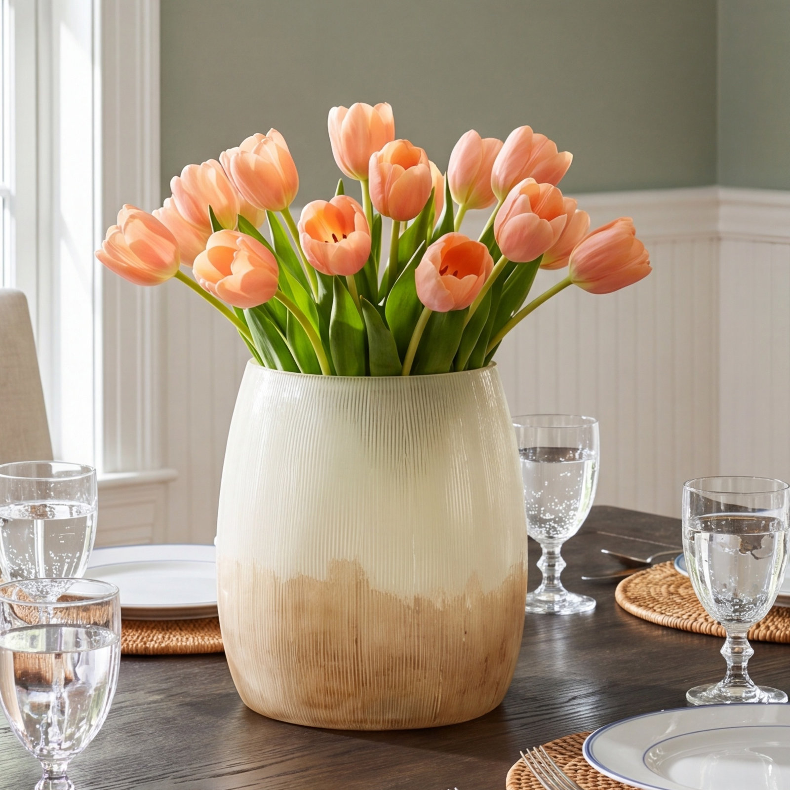 Rolf Table Vase, 6.8" H x 7.3" W x 7.3" D