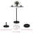 Side Table with White Stone Base and Black Surface-111780105-111780107-111780108