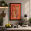 Striped Cat in Orange Modern - Wrapped Canvas-754294920-754294923