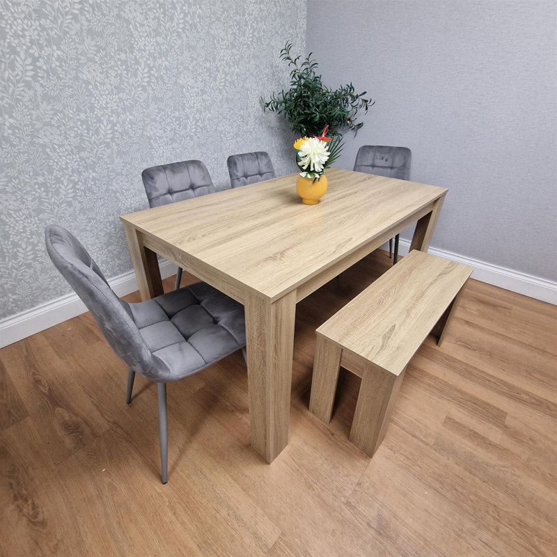 Rogene Dining Set, H75 x L140 x W80 cm 