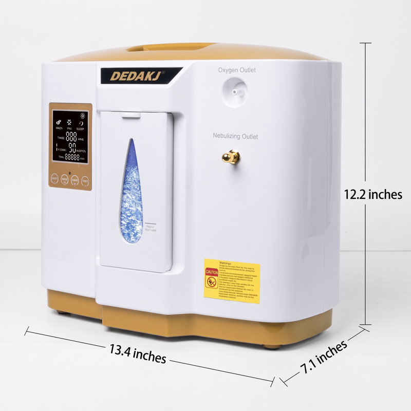 Home Oxygen Generator, Mini 1‑7L Adjustable Flow, 30%‑90% Oxygen Output, 40‑45dB Low‑Noise