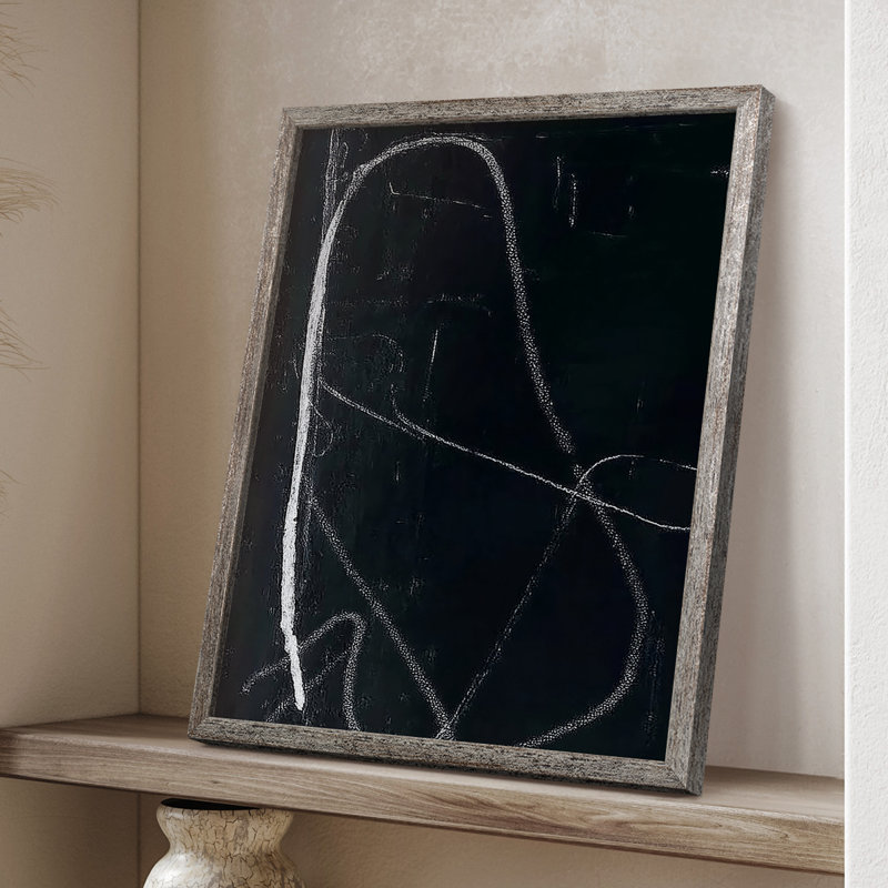 Série ABSTRACT DCxxxv, reproduction encadrée - bois massif, H 11 po x l 9 po