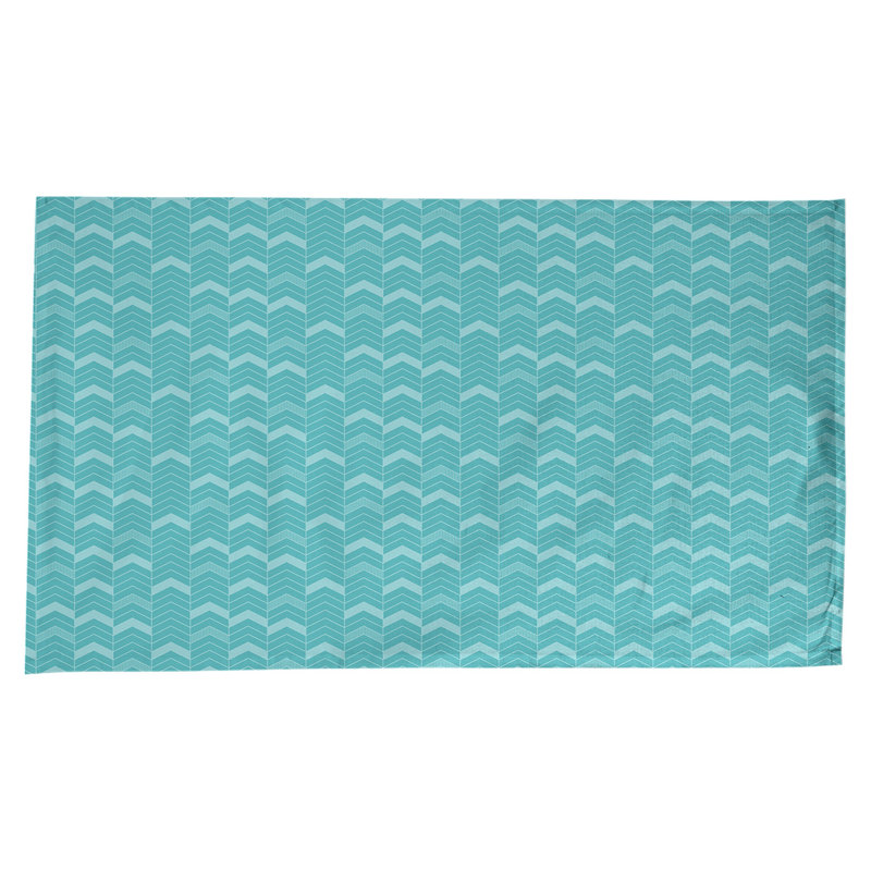 Nappe à chevrons à traits Stephenie, Bleu sarcelle