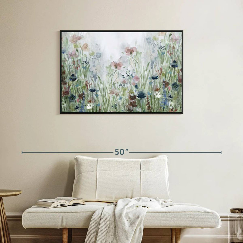 Wildflower Fields, Floating Frame Black, 37" X 25"