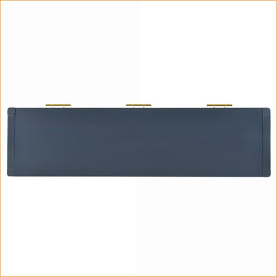 U_STYLE Table basse bleu marine de 60 po avec 3 élégants tiroirs ondulés et une tablette - spacieuse et facile à nettoyer pour le vestibule