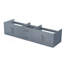 80 po X P 22 po Meuble-lavabo double D 4 portes avec comptoir en marbre de Carrare-864719117