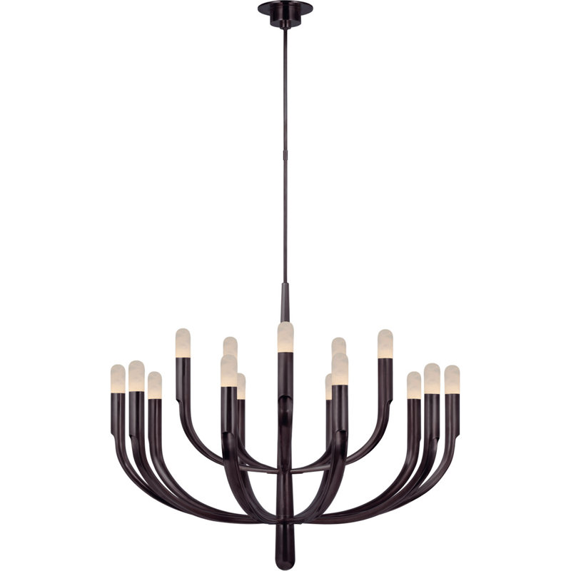 Kelly Wearstler 15 - Light LED Chandelier, Clear, Bronze