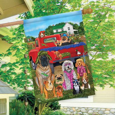 Country Pups Summer House Flag