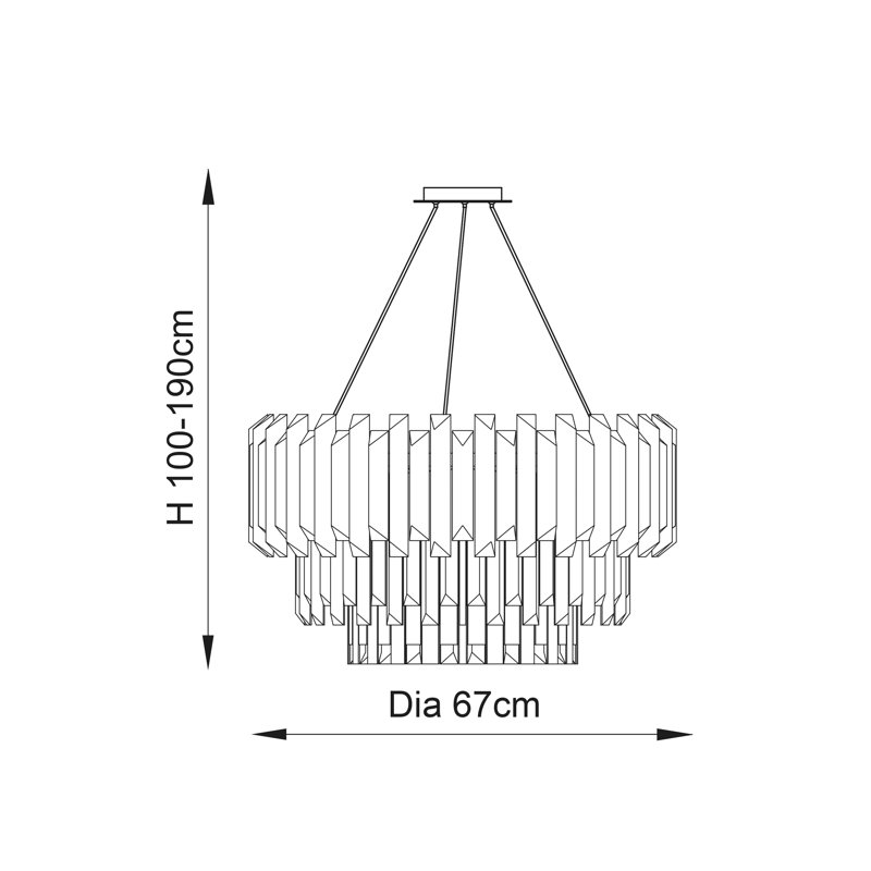 Dillan 6 - Light Crystal Chandelier