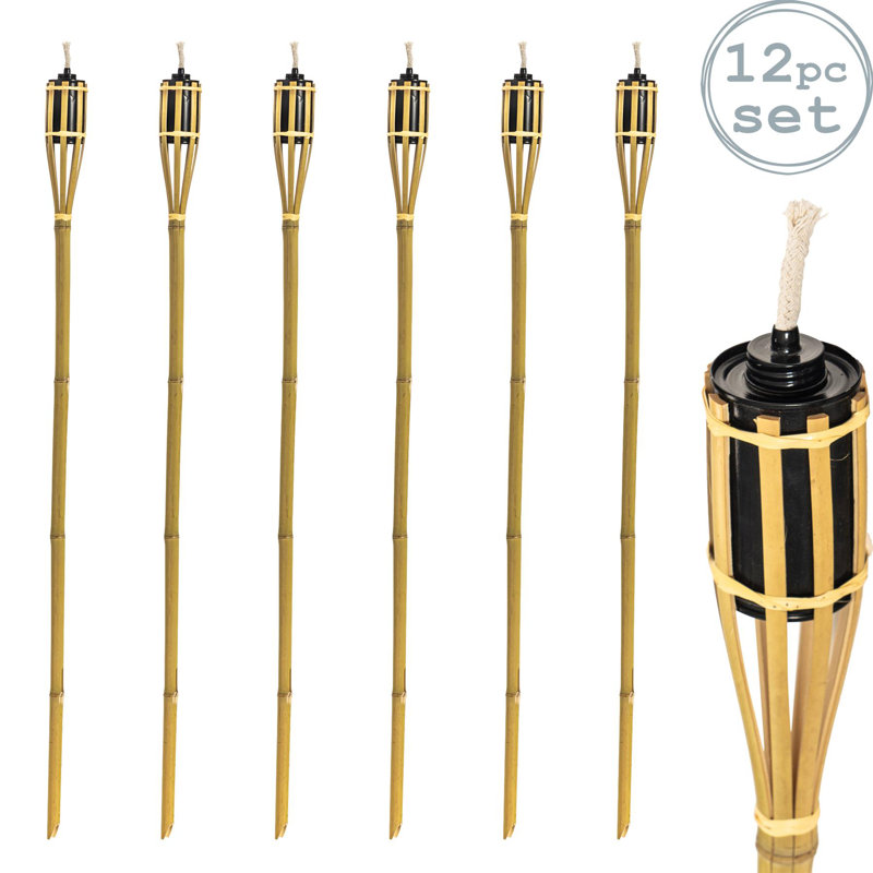 Harbour Housewares Bamboo Garden Torches, Natural