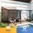14 Ft. W X 10 Ft. D Aluminum Pergola With String Lights