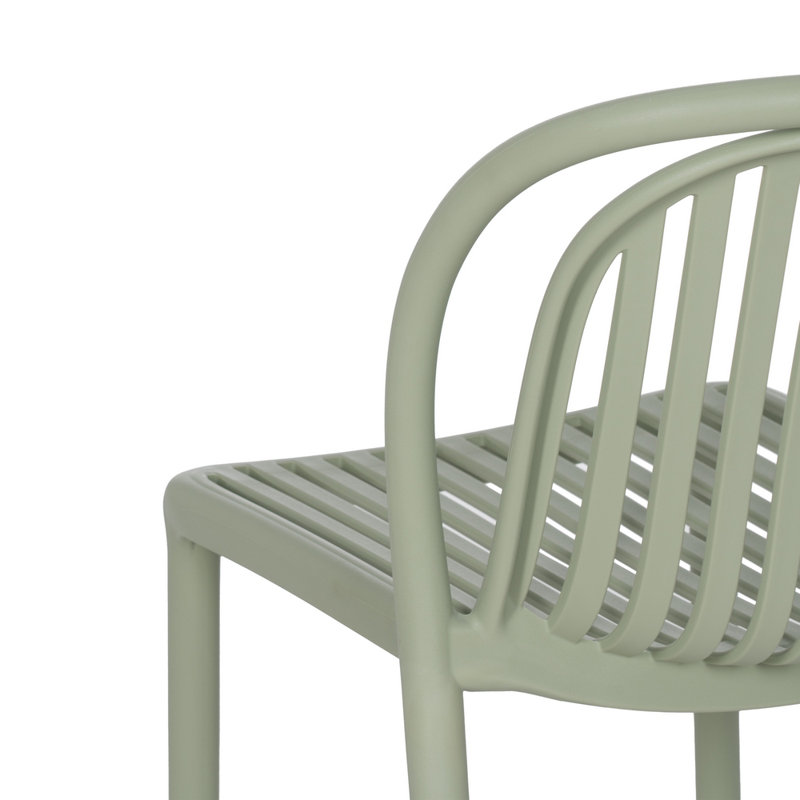 Finis Stacking Patio Dining Side Chair, Green