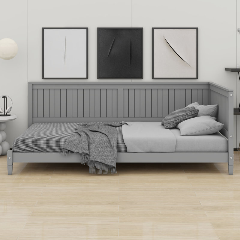 Lit de jour Ingus, Gris, Lit simple