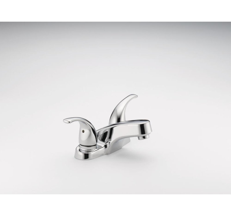 Choice 2-handle Bathroom Faucet with Drain Assembly, Chrome, Metal