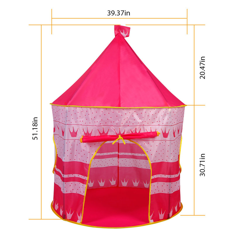 Tente de jeu intérieure / extérieure en polyester 3,28 po x 3,28 po avec sac de transport