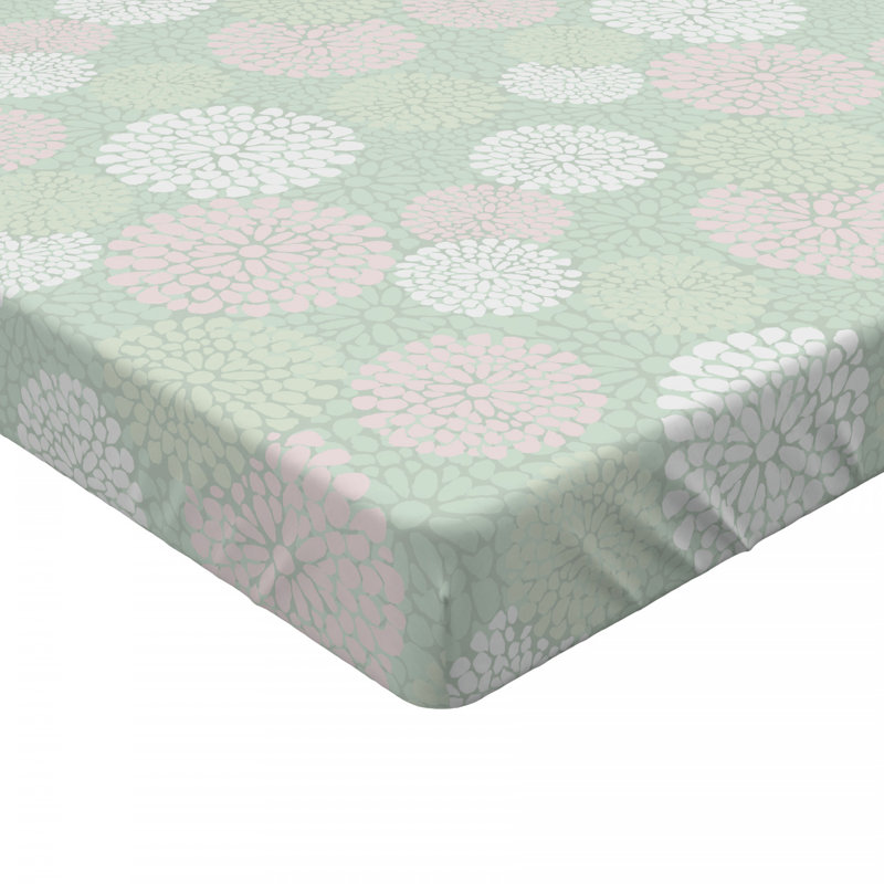 Microfiber Geometric Fitted Sheet, Queen Fitted Sheet