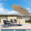 Parasol beige 8 pi avec base et parasol 8 pi-1982959311