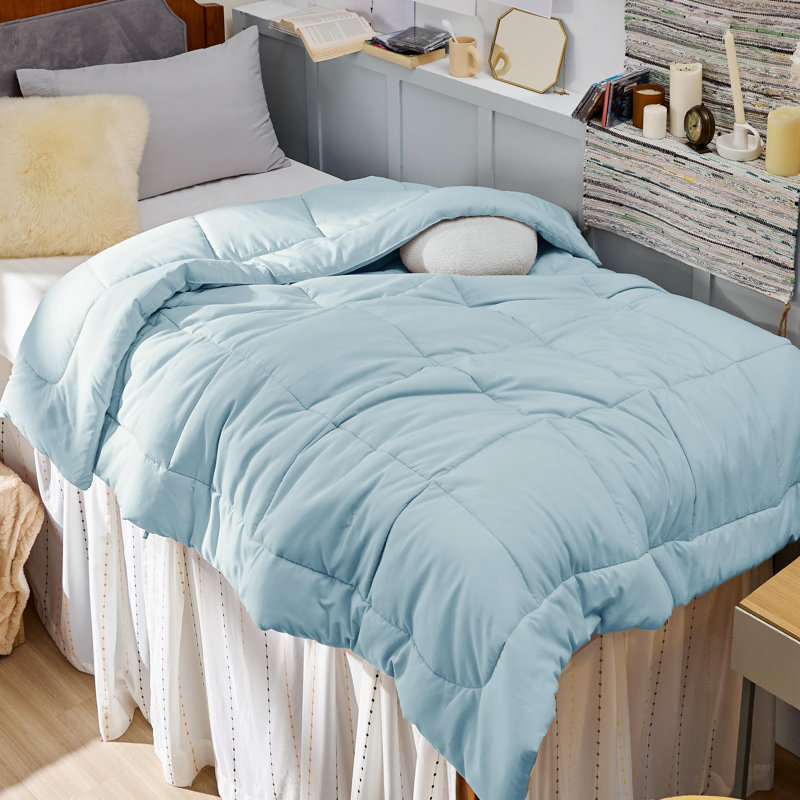 Insertion de couette pour lit en duvet synthétique - bleu clair, édredon toutes saisons, Édredon double, Bleu clair