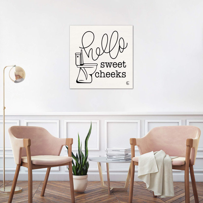 Hello Sweet Cheeks - Print on Canvas, 45.72 cm H x 45.72 cm W x 1.91 cm D, No Frame